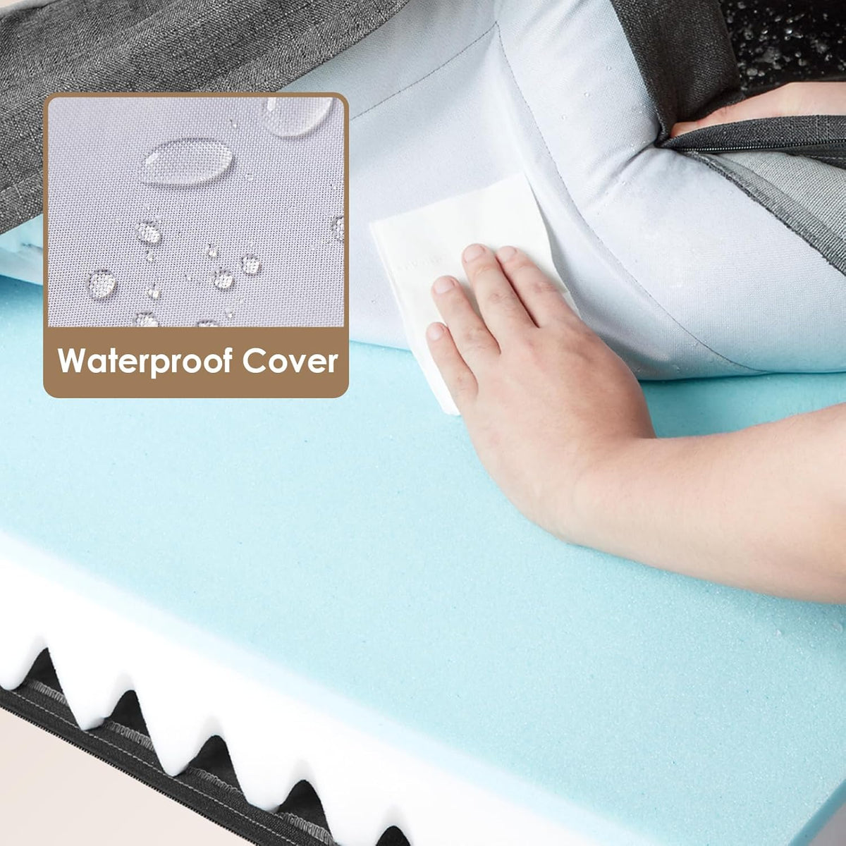 EHEYCIGA Orthopedic Dog Bed for Medium Dogs, Waterproof Memory Foam Medium Pet Beds with Sides