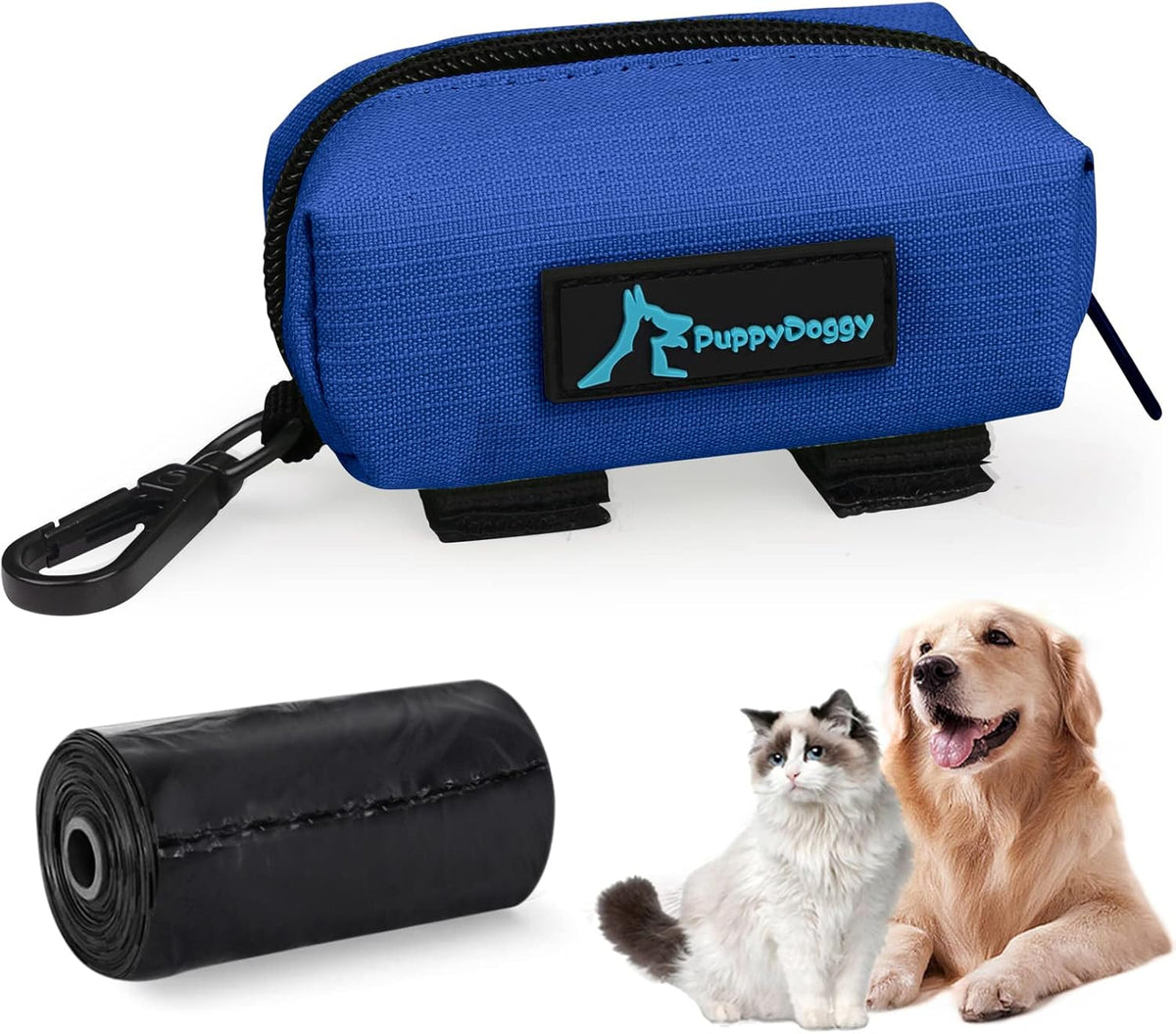 PuppyDoggy 1 Pack Poop Bag Holder for Dogs & Cats Waste Bag Dispenser Pouch Dispenser with 1 Roll