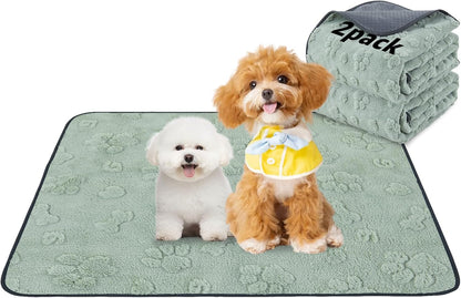 LOOBANI Washable Pee Pads for Dogs: 2 Pack Super Absorbent Reusable Puppy Pads, Leakproof and