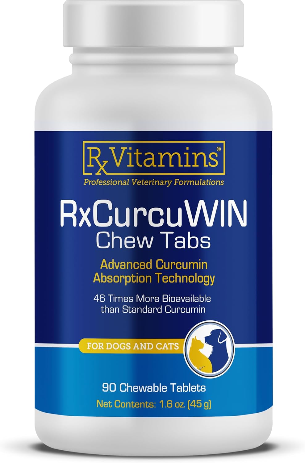 Rx Vitamins CurcuWIN - Curcumin for Dogs & Cats - Vitamins and Supplements, Allergy Relief