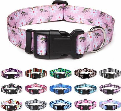 Mercano Adjustable Dog Collar - Special Design Patterns, Soft Nylon Comfortable Durable Pet Collar