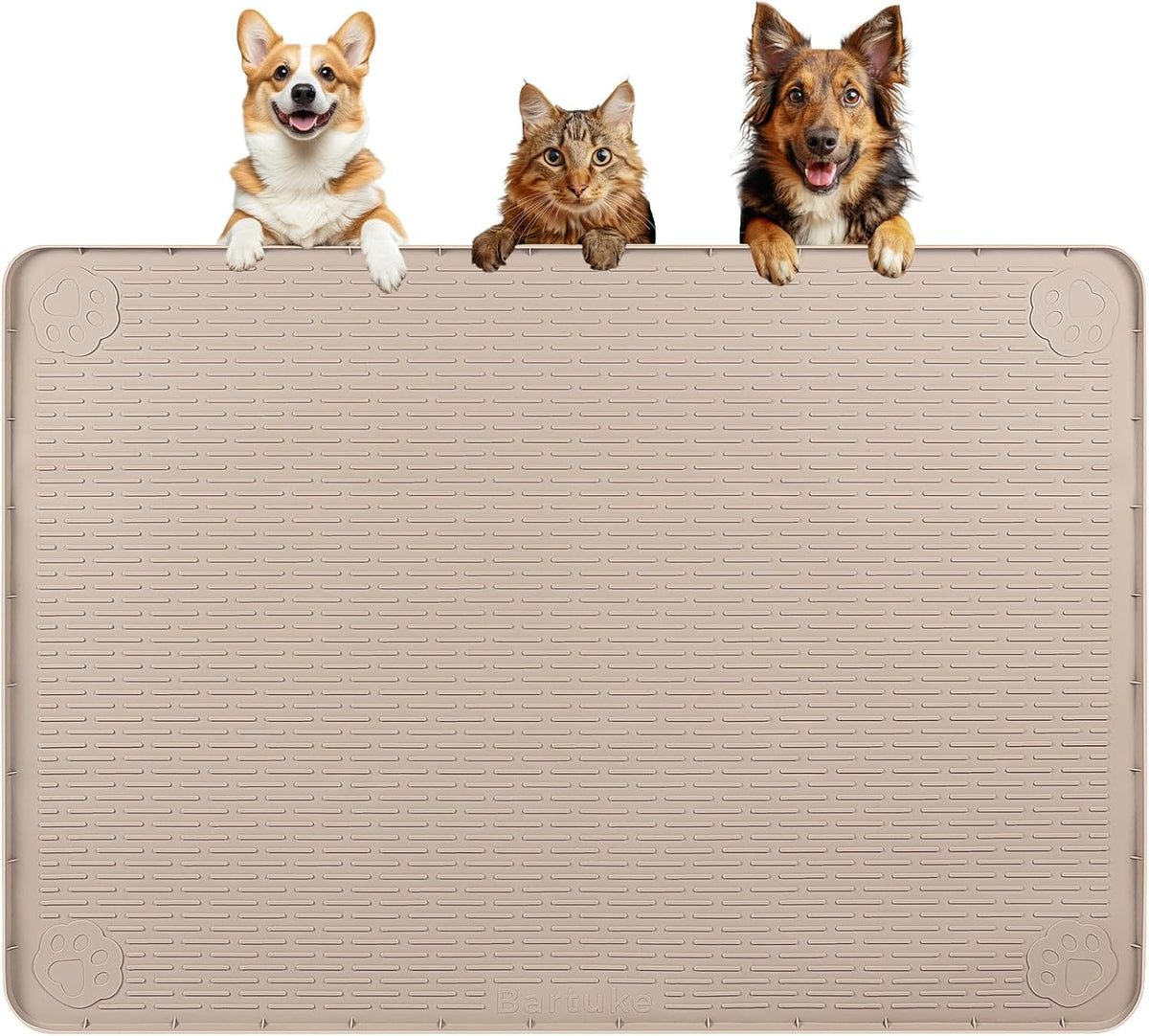 Dog Food Mat, Extra Large 40" x 28" Silicone Pet Feeding Mat for Small, Medium, and Large Pets