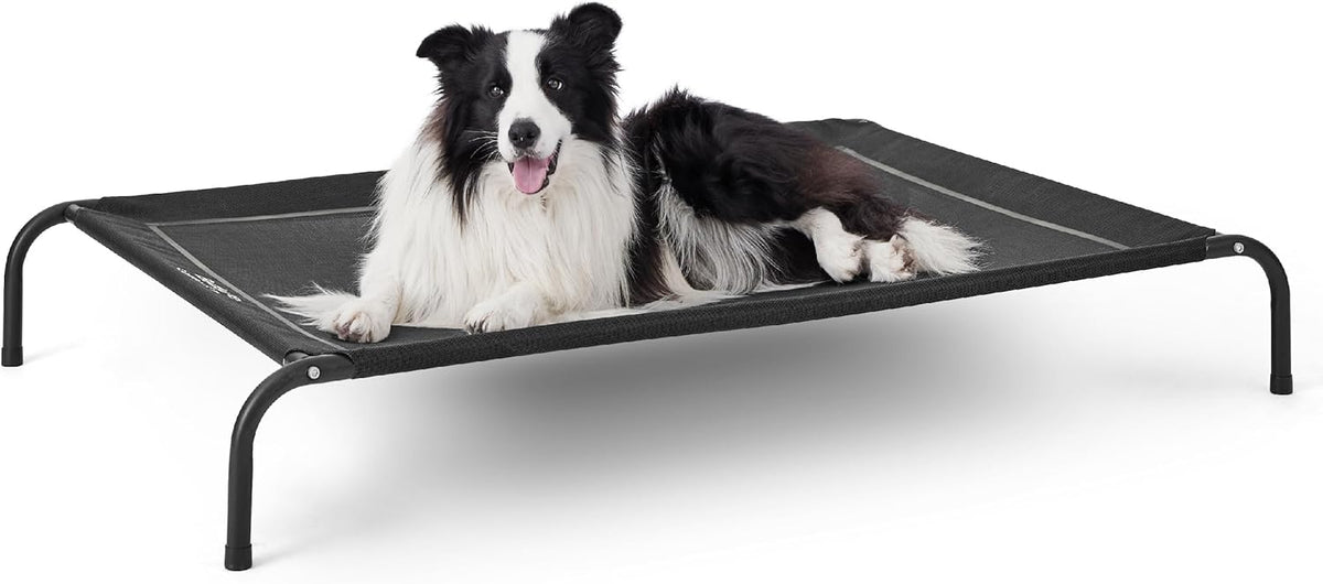Bedsure Outdoor Elevated Dog Bed Large Sized Dog, Portable Indoor & Outdoor Cooling Raised Cot Pet