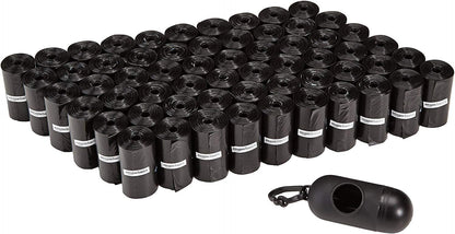 Amazon Basics Dog Poop Bags with Dispenser, 900 Count, Enhanced for Guaranteed Leakproof