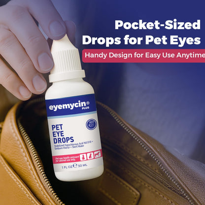 EYEMYCIN pet Eye Drops 1 fl oz Eye Drops for Dogs and Cats Vet-Recommended Dog Eye Infection