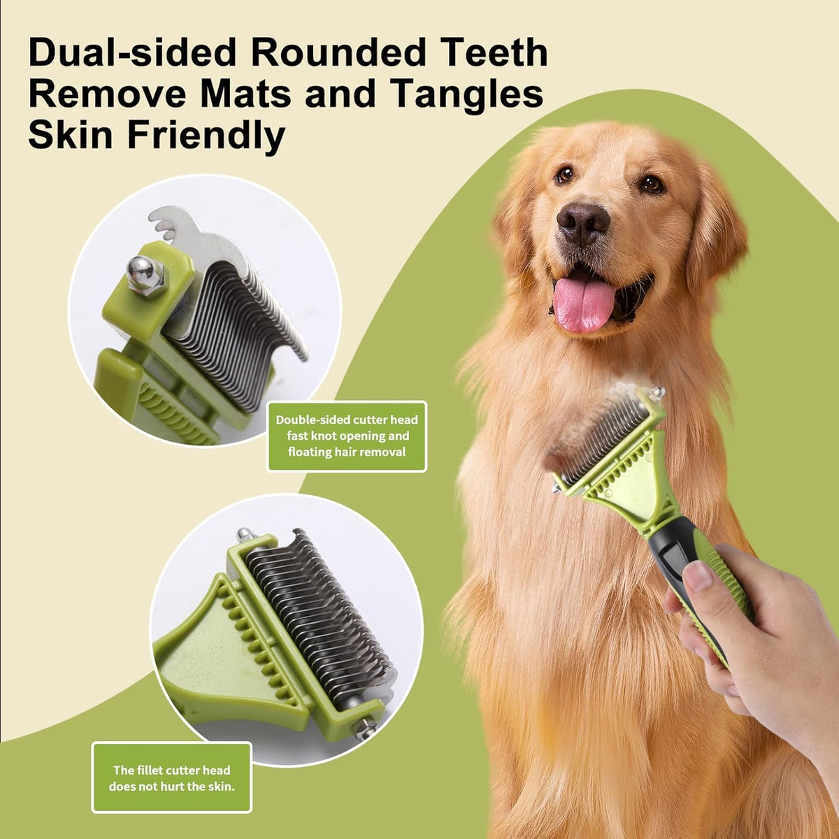 6 PCS Dog and Cat Grooming Kit, Versatile Tools Including Shedding Brush, Nail Clipper with Nail