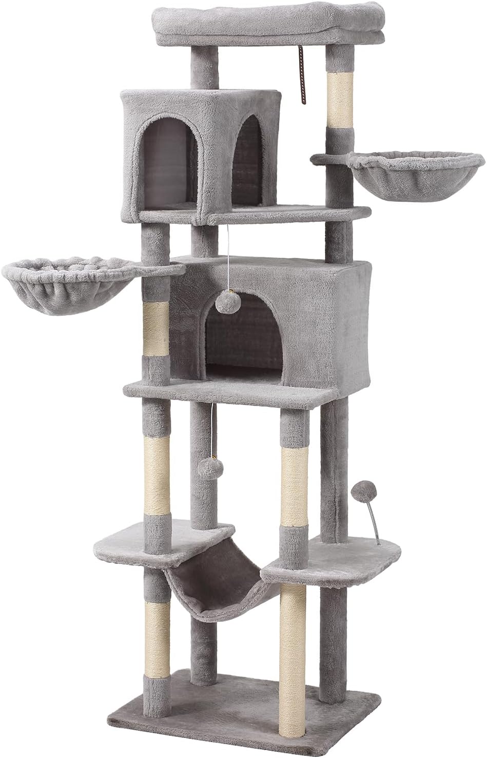 70-Inch Cat Tree,Large Cat Tree Tower with Hammock, Scratching Post, Condo and Multi-Level Cat