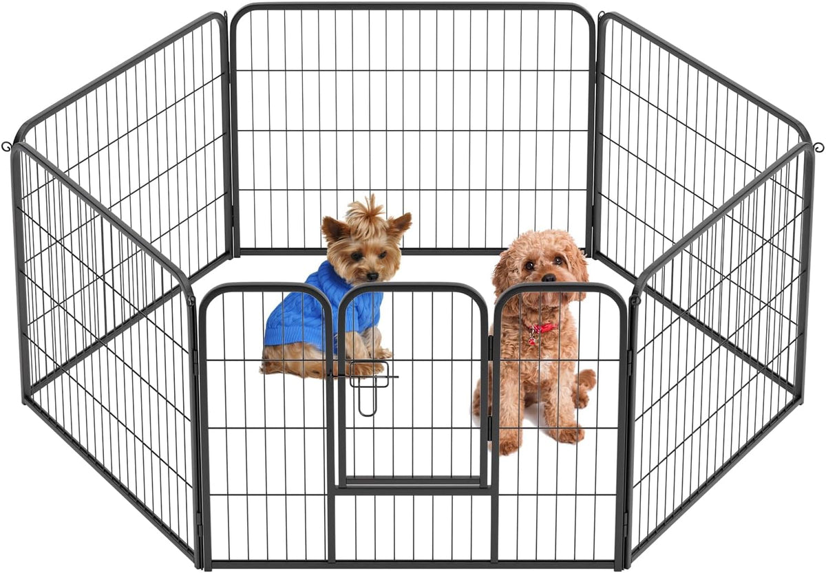 BestPet | Dog Playpen | 24 Inch, 6 Panels | Heavy Duty Metal Pet Exercise Pen | Indoor Outdoor