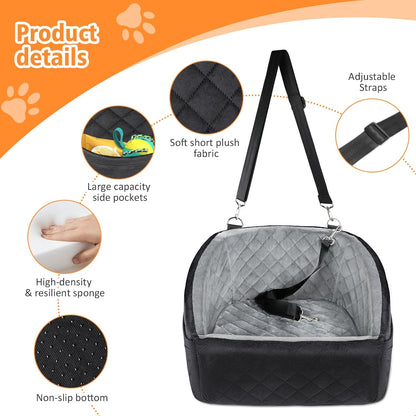 Dog Car Seat for Small Dogs,Detachable Washable Dog Booster Seat Under 30lbs, Pet Car Seat Travel
