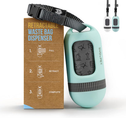 SVD.PET Dog Poop Bag Dispenser, Retractable Waste Bag Fits Any Dog Leash, Leak-proof Waste Bags