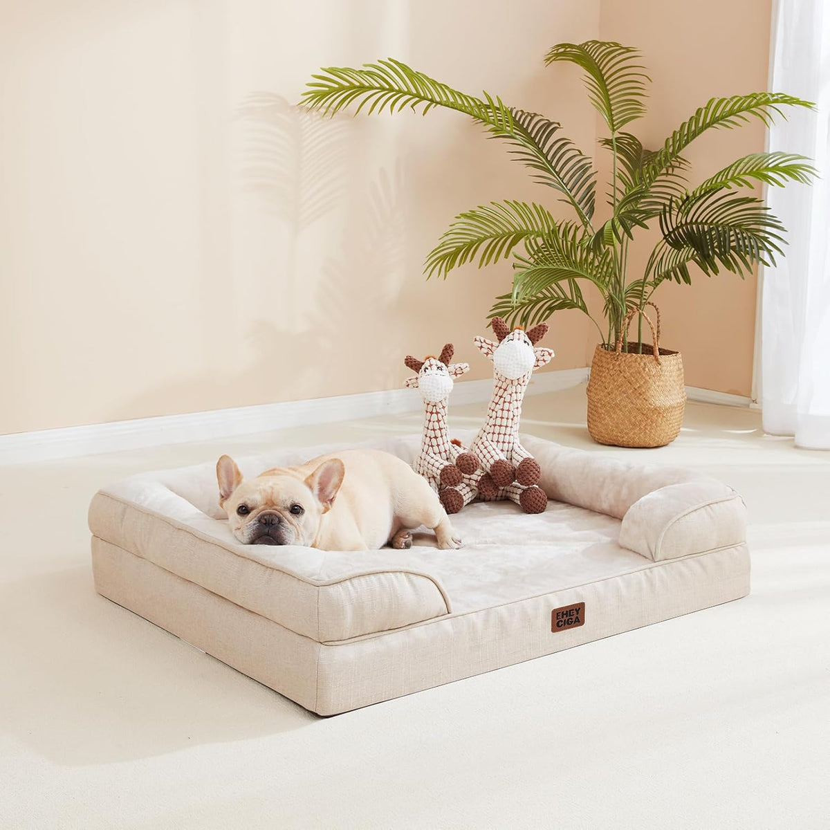 EHEYCIGA Orthopedic XL Dog Beds, Waterproof Memory Foam Dog Bed for Extra Large Dogs, Non-Slip