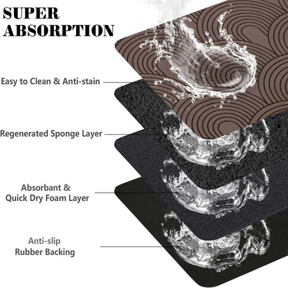 Dog Food Mats for Floors Absorbent, Pet Cat Food Mat - Quick Dry Dog Bowl Mats for Food and Water
