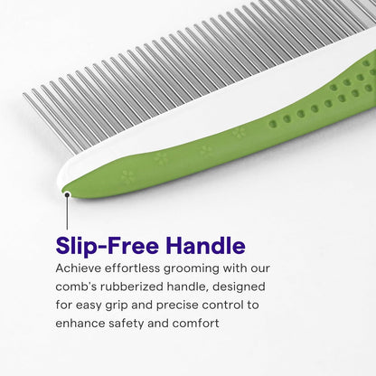 Dog & Cat Comb – Removes Tangles, Knots, and Matted Fur – Grooming Tool with Stainless Steel Teeth