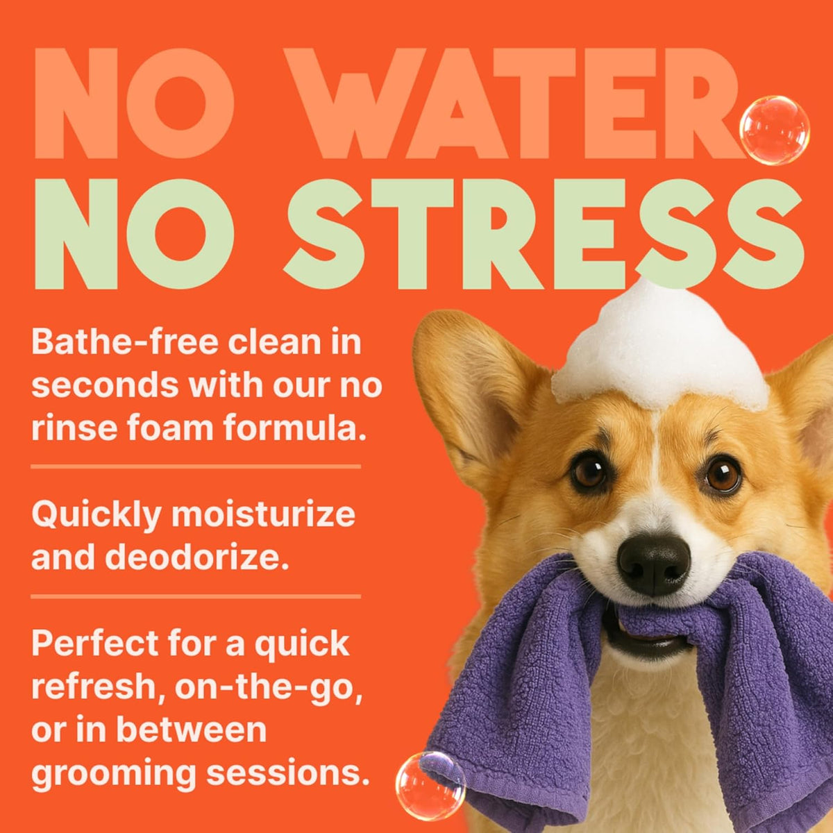 TropiClean No Rinse Waterless Dog Shampoo | Detangling & Deodorizing Dry Shampoo for Smelly Pets |