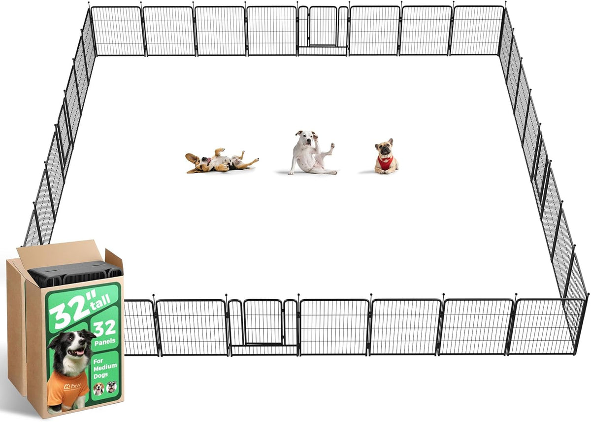 FXW Rollick Unleashed Dog Playpen for Indoor, Yard, RV Camping, 32 inch 32 Panels for Small and