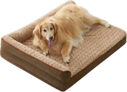 BFPETHOME Orthopedic XXL Dog Bed for Extra Large Dogs, Waterproof Sofa with Sides, Non-Slip Bottom