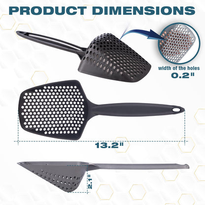 Set of 1 Cat Litter Scoop with Small Holes, Deep Sifting Shovel for Fine Litter, Reptile Terrarium