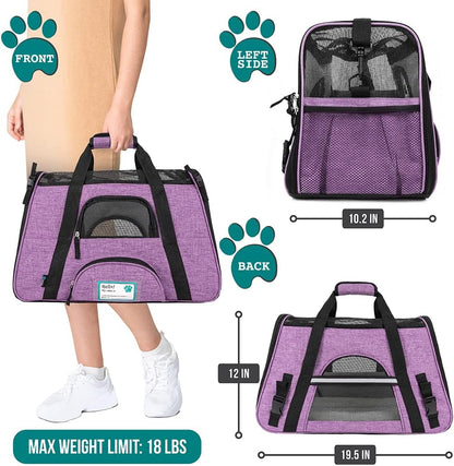 PetAmi Airline Approved Pet Carrier for Cat, Soft Sided Dog Carrier for Small Dog, Cat Travel