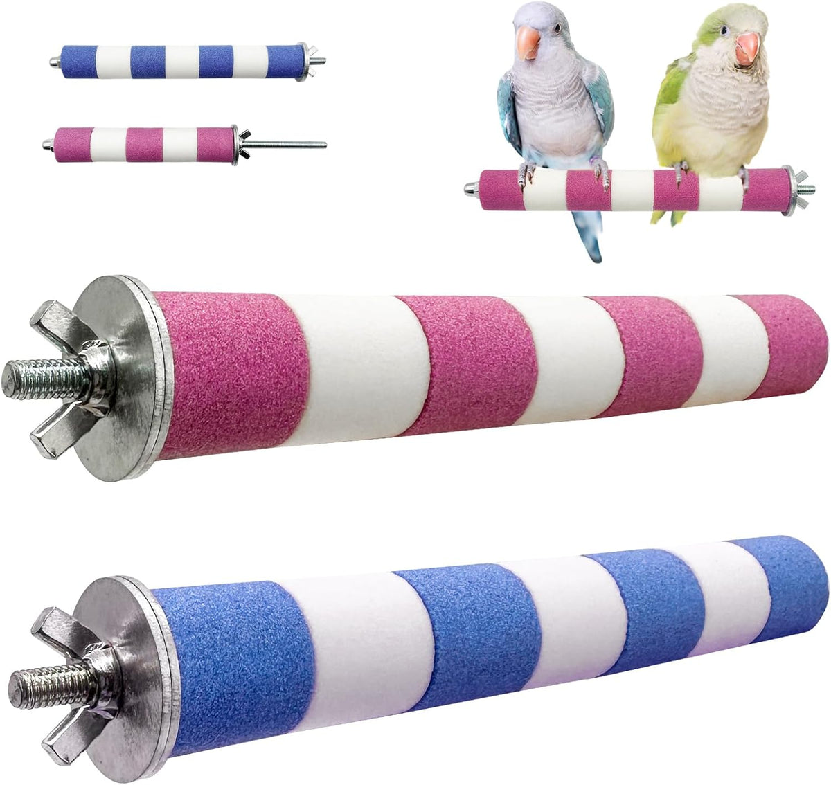 Bird Perches for Cage Bird Cage Accessories Toys Parrot Sand Paw Grinding Stick for Budgies