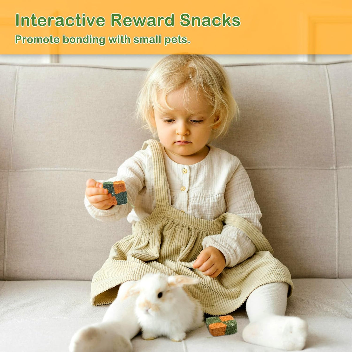 Fhiny 24 PCS Rabbit Chew Toys, Natural Timothy Hay Carrot Biscuit Handmade Bunny Molar Toys for