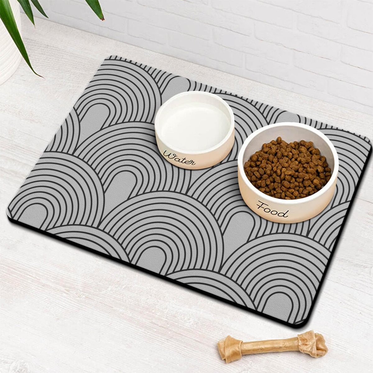 Dog Food Mats for Floors Absorbent, Pet Cat Food Mat - Quick Dry Dog Bowl Mats for Food and Water