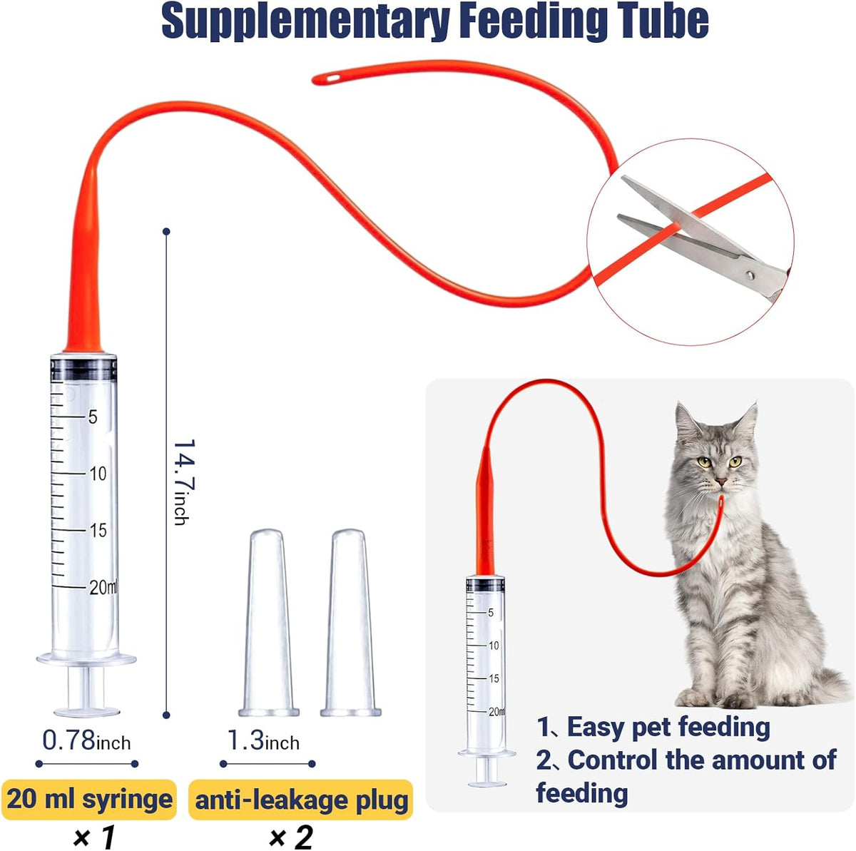 Newborn Puppy Kitten Small Animal Sterile Mucus Extractor Suction Catheter, Animal Kid Puppy Kitten