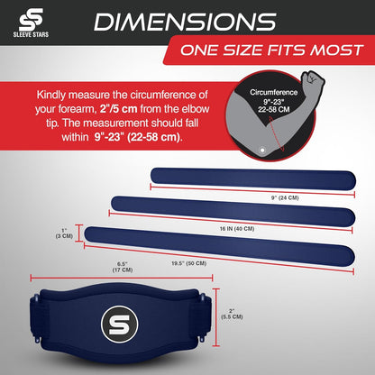 Sleeve Stars Tennis Elbow Brace for Women - Adjustable Tennis Elbow Strap, Golfers Elbow Brace for