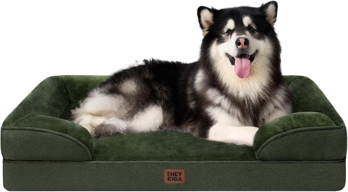 EHEYCIGA Orthopedic XL Dog Beds, Waterproof Memory Foam Dog Bed for Extra Large Dogs, Non-Slip