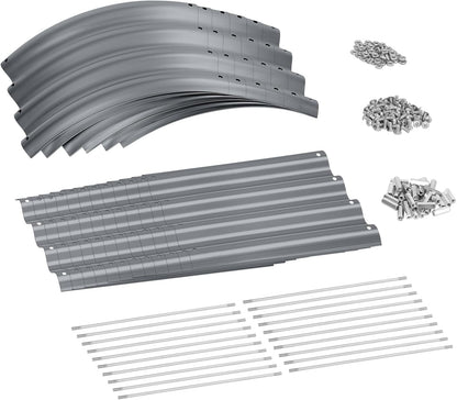 Land Guard 8×2×1ft Galvanized Raised Garden Bed Kit, 108 Gallon Capacity Raised Garden Boxes