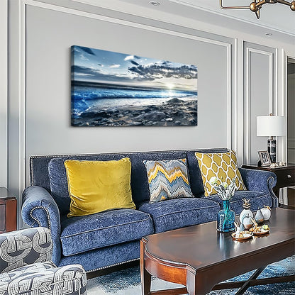 Wall Art For Living Room Wall Decor For Bedroom Large Size Poster Blue Beach Sun Ocean Landscape