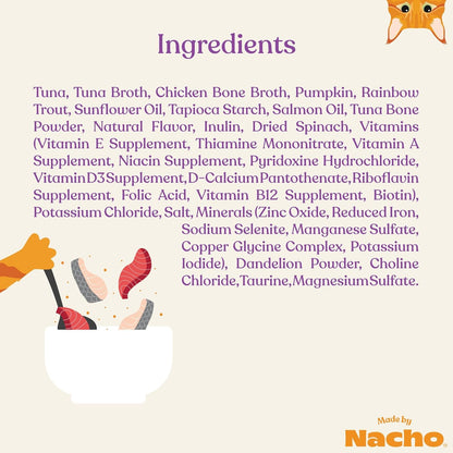 Made by Nacho Flaked Filets Recipe in Bone Broth, Grain-Free Chef's Selects Wet Food for Cats
