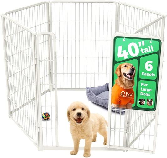 FXW Homeplus Unleashed Indoor Dog Playpen - Stress-Free and Safe Play, Heavy Duty 40 Inch 6 Wire