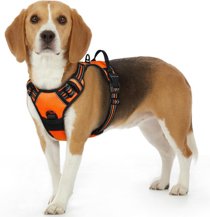 Eagloo Dog Harness Small Sized Dog, No Pull Service Vest with Reflective Strips and Control Handle