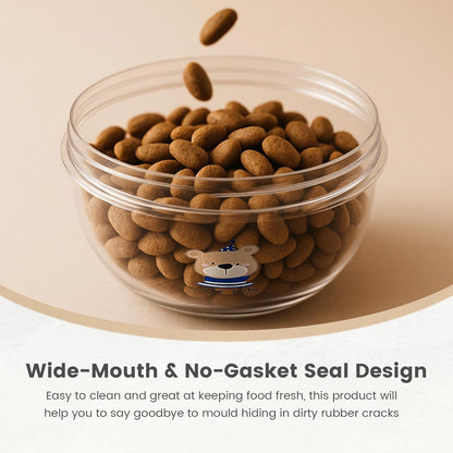 3PCS Dog Food Storage Container Set – Airtight Dog Food Container, Transparent Pet Food Storage