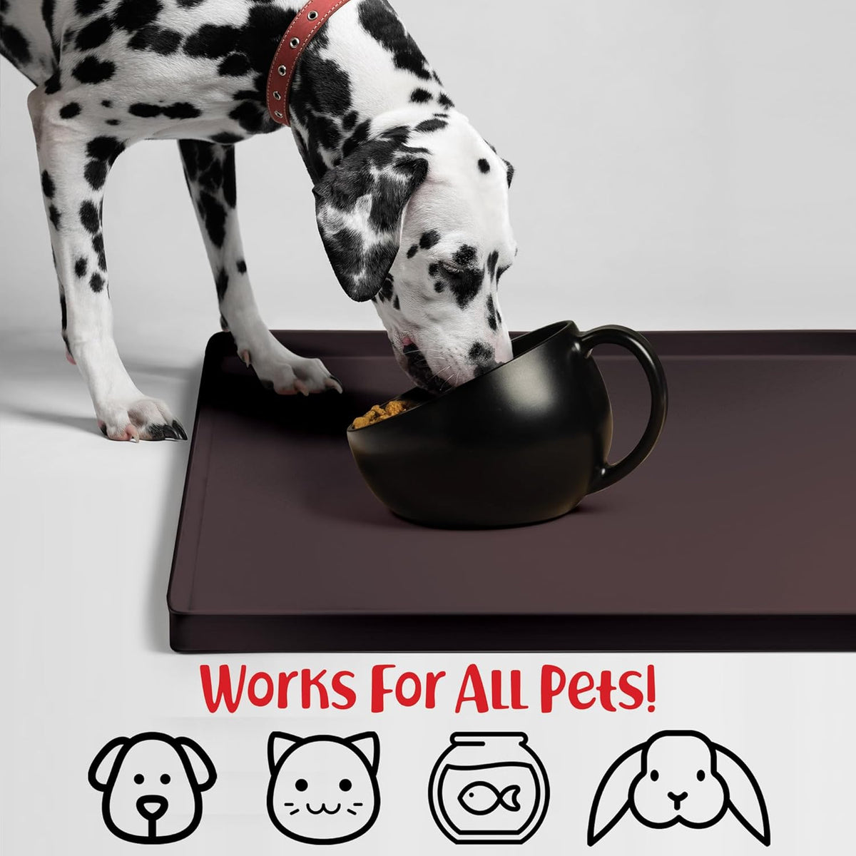 DogBuddy Dog Food Mat – Waterproof Dog Bowl Mat for Food and Water, Silicone Pet Feeding Mats for