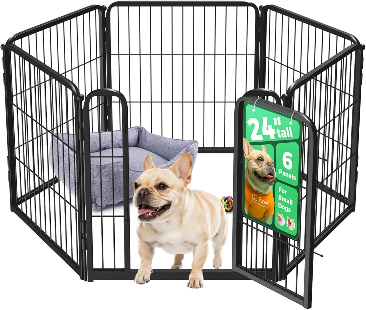 FXW Homeplus Unleashed Indoor Dog Playpen - Stress-Free and Safe Play, Heavy Duty 24 Inch 6 Wire
