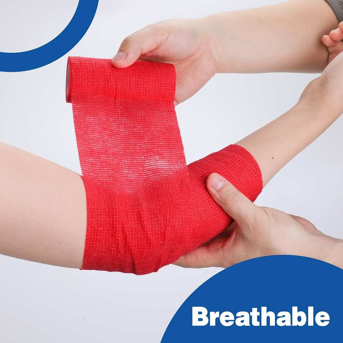 AZEN 9 Pack Self Adhesive Bandage Wrap, 4" X 5 Yards Elastic Cohesive Bandage Wrap, Color Athletic
