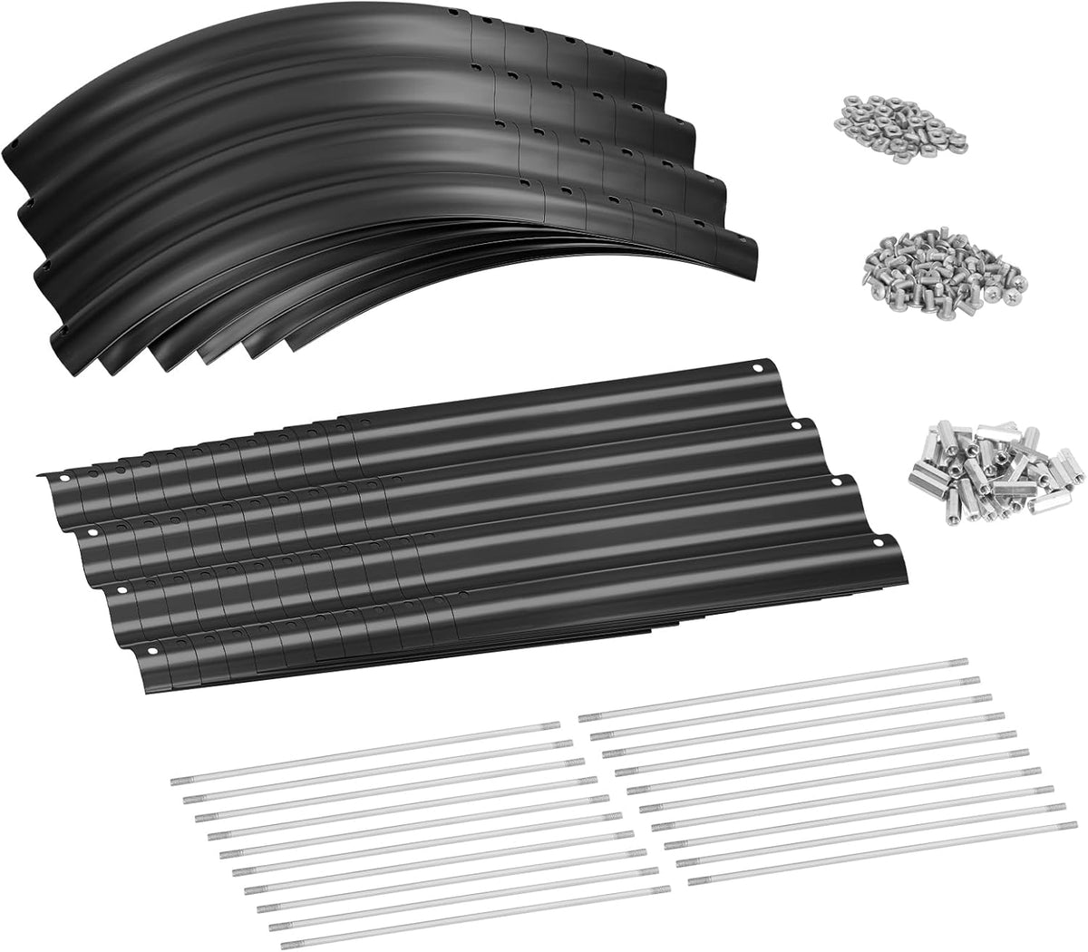 Land Guard 8×2×1ft Galvanized Raised Garden Bed Kit, 108 Gallon Capacity Raised Garden Boxes