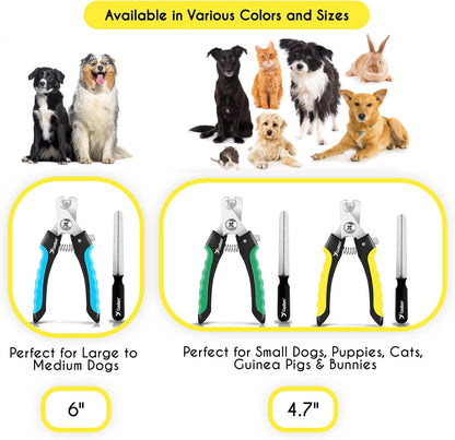 Candure Dog Nail Clippers for Pet Grooming - Professional Cat Nail Trimmers Suitable for Small to