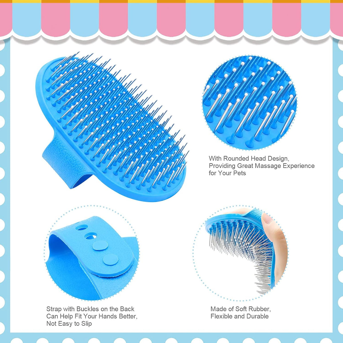 Rabbit Grooming Kit, Rabbit Brush for Shedding with Bunny Nail Clipper, Rabbit Nail Trimmers with
