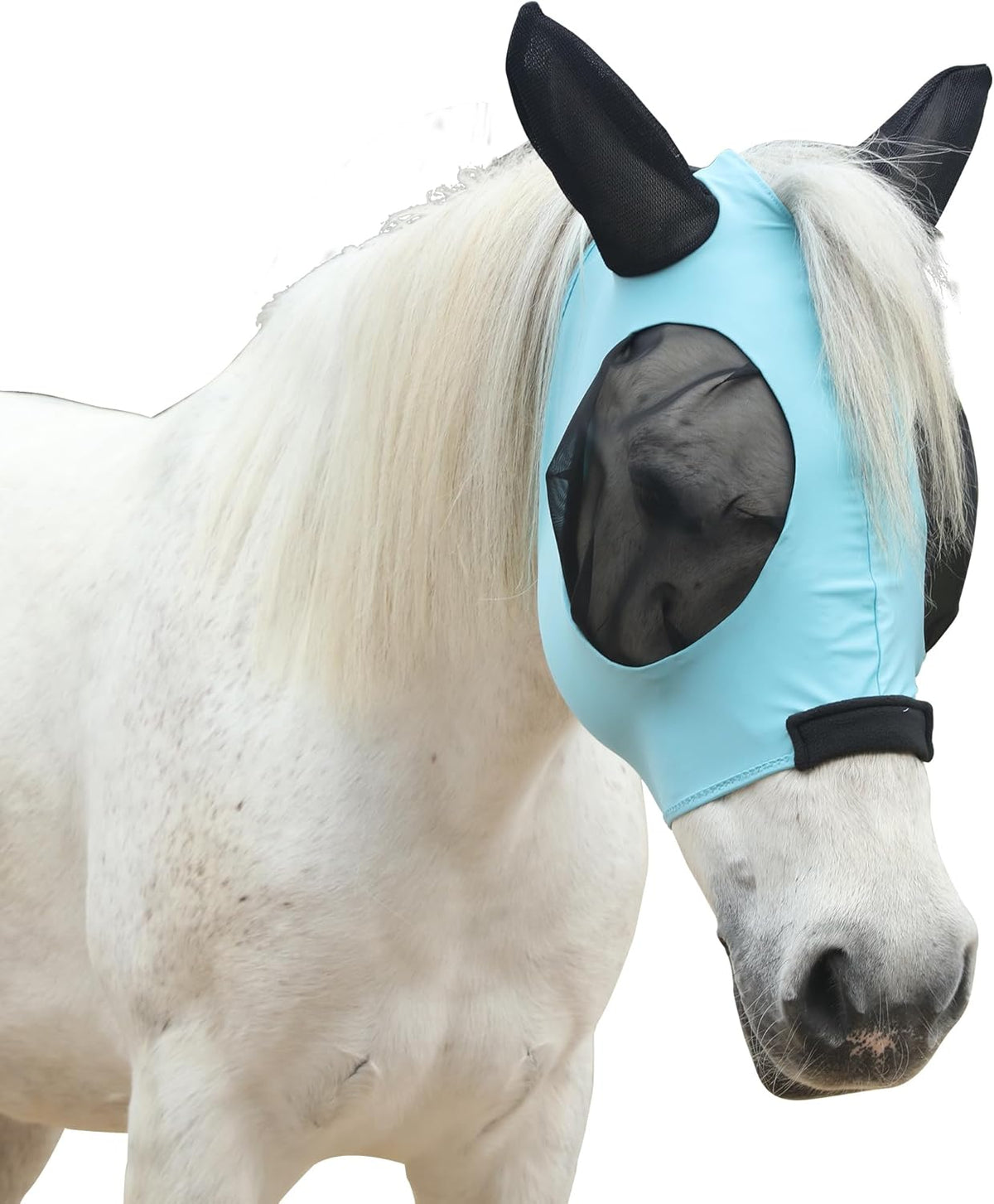 Stretchy Horse Fly Mask for Horses, Soft Lycra Equine Mesh Mask, Elasticity Horse Face Covering