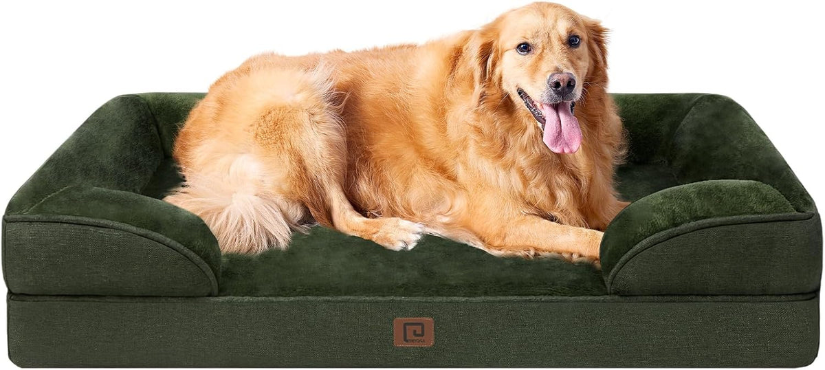 EHEYCIGA Orthopedic Dog Beds for Extra Large Dogs, Waterproof Memory Foam XL Pet Bed with Sides
