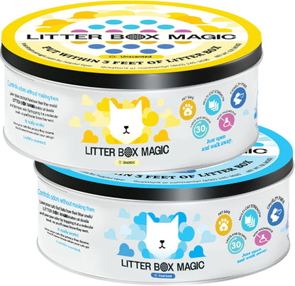 Cat Litter Deodorizer Jar (1 Fresh Scent and 1 Fragrance Free, 16 Oz, Pack of 2) - Cat Litter Odor