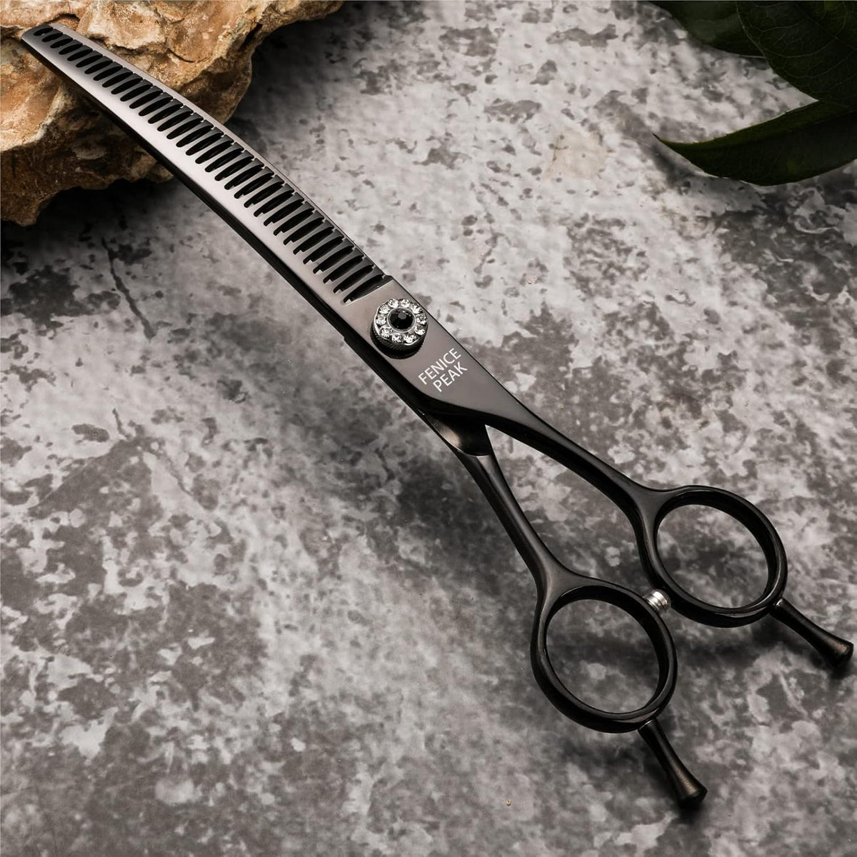 Fenice Peak Professional Dog Grooming Scissors Pet Curved Chunker Shears 7.0'' Extremely Sharp