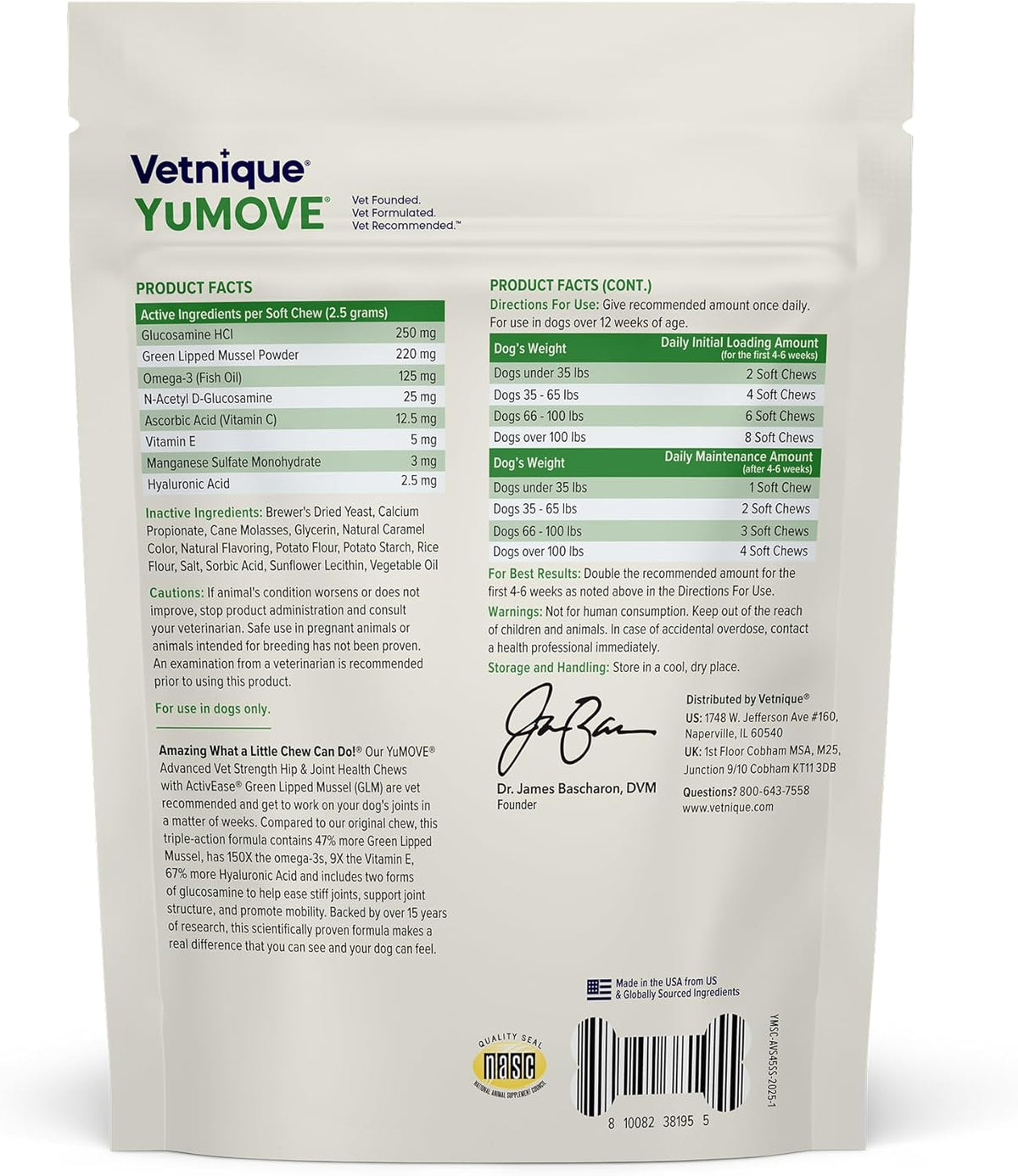 YuMOVE Hip & Joint Supplement for Dogs with Glucosamine, Hyaluronic Acid, Green Lipped Mussel &