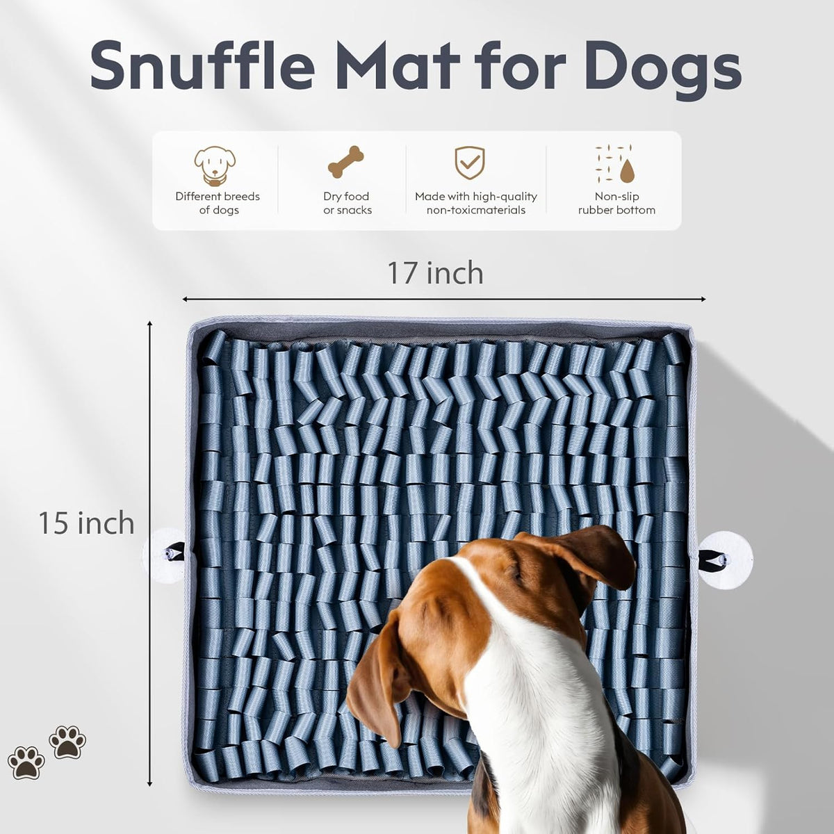 Snuffle Mat for Dogs, Dog Puzzle Mat, Interactive Dog Toys for Enrichment,Sniff Mats with Non-Slip