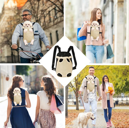 FEimaX Dog Carrier Backpack Pet Legs Out Front Cat Travel Bag, Adjustable Puppy Backpacks Carriers