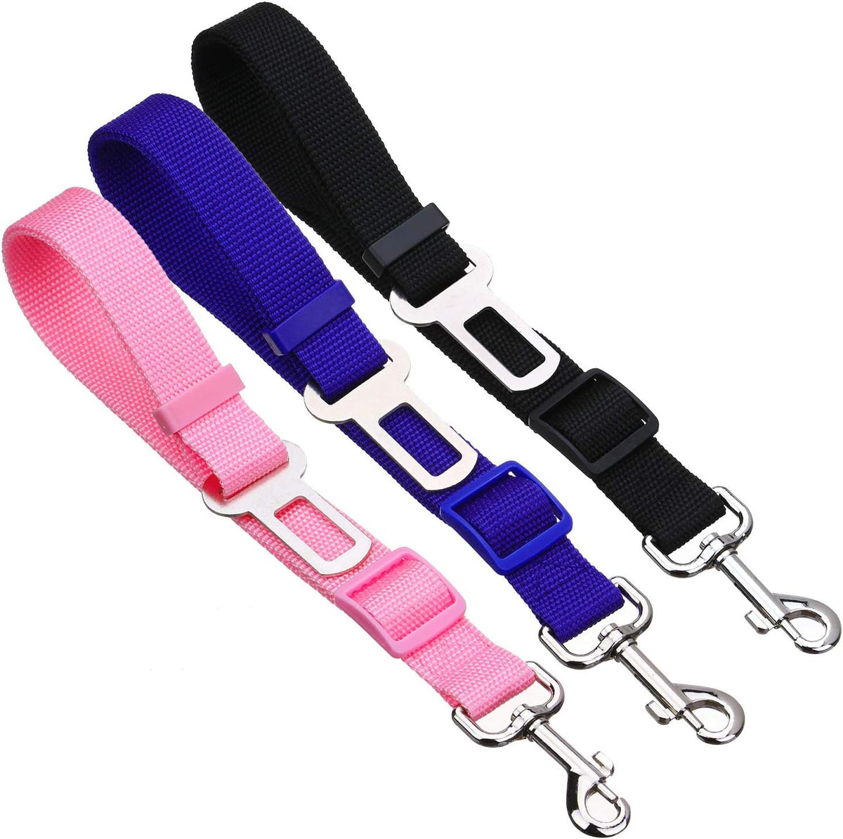 Elisel Elisel 2 Packs Adjustable Length Pet Dog Cat car seat Belt Pet seat Belt Pet Accessories for
