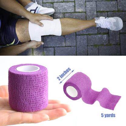 9 Pack 2" x 5 Yards Self Adhesive Bandage Wrap Self Stick Wrap for Ankle, Wrist, Finger, Sports