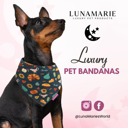 LunaMarie - Luxury Pet Birthday Bandanas -Premium & Silky Poly Fabric | 100% Handmade | Custom